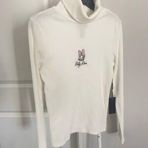 Forever 21 Disney Daisy Duke White Turtleneck